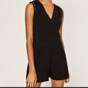 Zara Black Studded Romper
